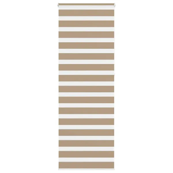 Store zèbre marron sable largeur du tissu 70,9 cm polyester