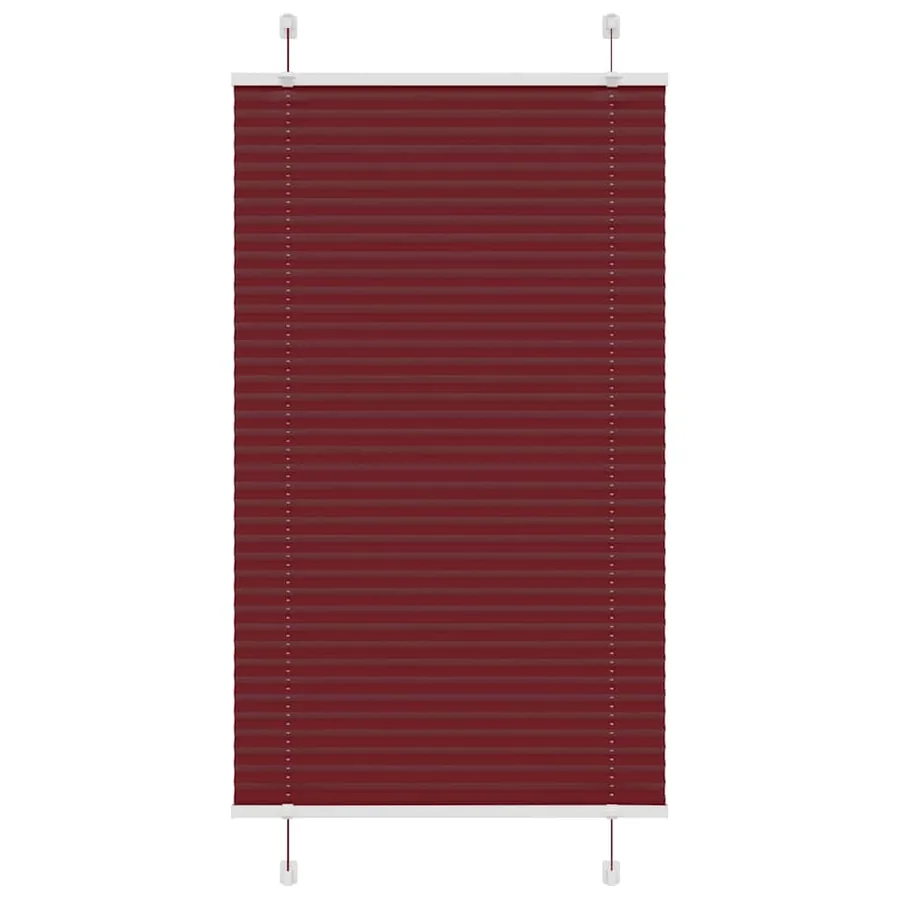 Store plissé rouge bordeaux 75x100 cm largeur du tissu 74,4 cm