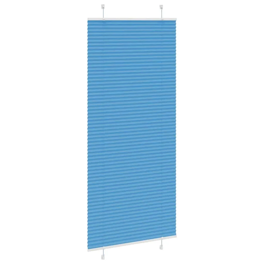 Store plissé bleu 90x200 cm largeur du tissu 89,4 cm polyester - 4