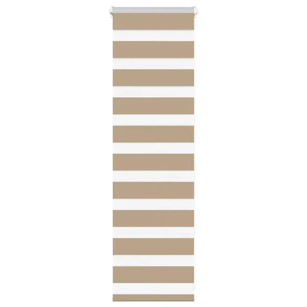 Store zèbre marron sable largeur du tissu 35,9 cm polyester