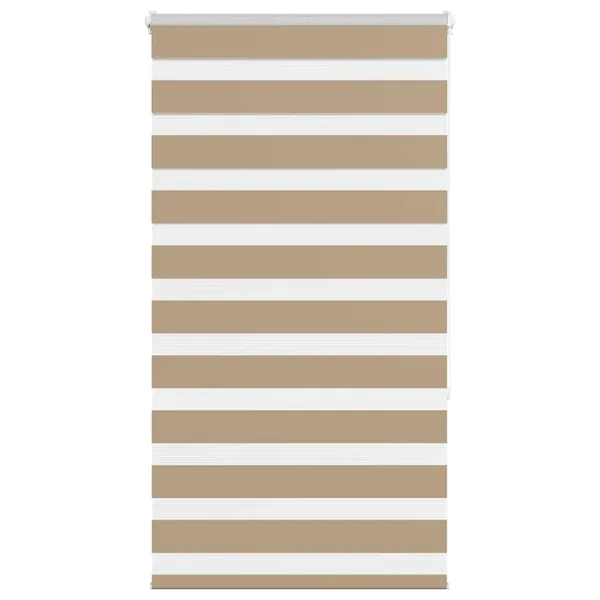 Store zèbre marron sable largeur du tissu 70,9 cm polyester