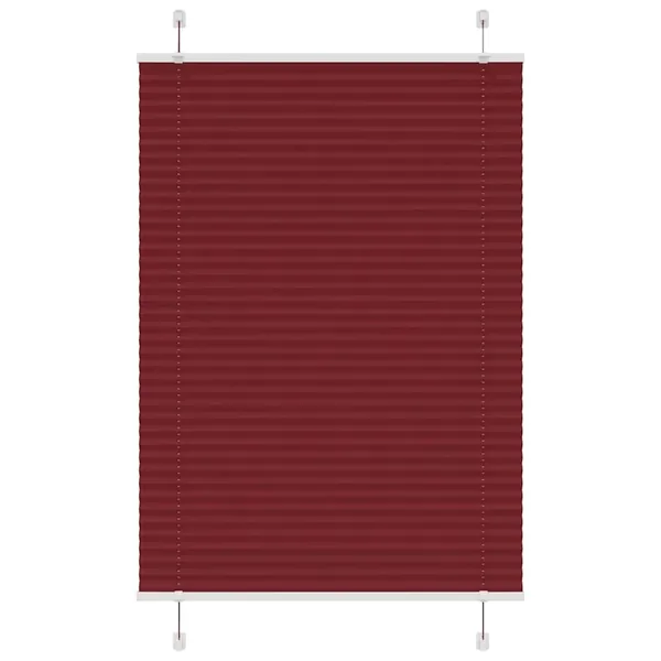 Store plissé rouge bordeaux 100x100 cm largeur du tissu 99,4 cm