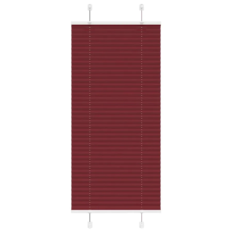 Store plissé rouge bordeaux 65x100 cm largeur du tissu 64,4 cm