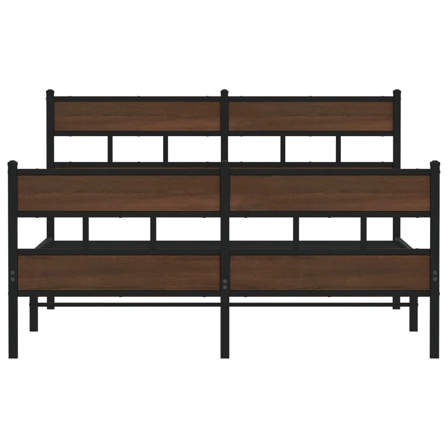 Cadre de lit sans matelas avec tête de lit et pied de lit - 4