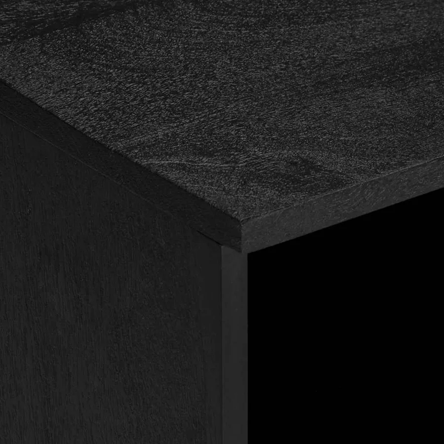 Meuble TV noir 100x33x46 cm bois d'ingénierie - 6