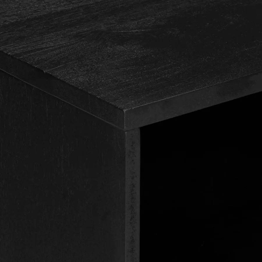 Table de chevet noir 50x33x62 cm bois d'ingénierie - 6
