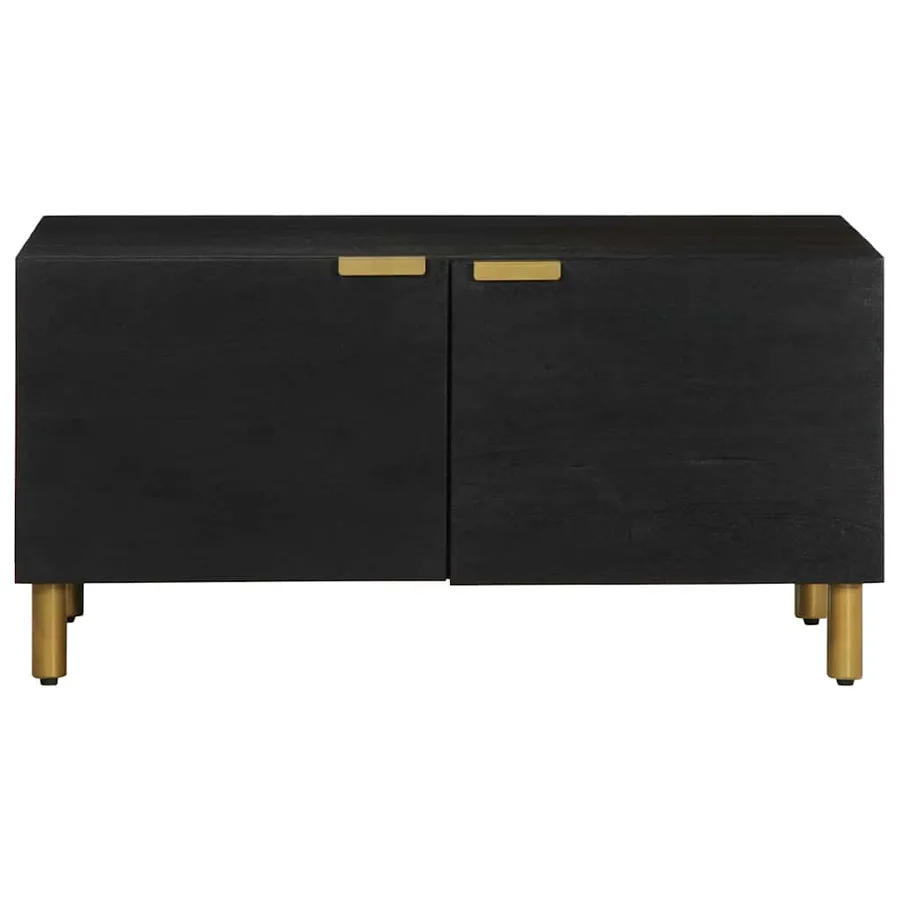 Table basse Noir 80x50x40 cm Bois d'ingénierie - 3