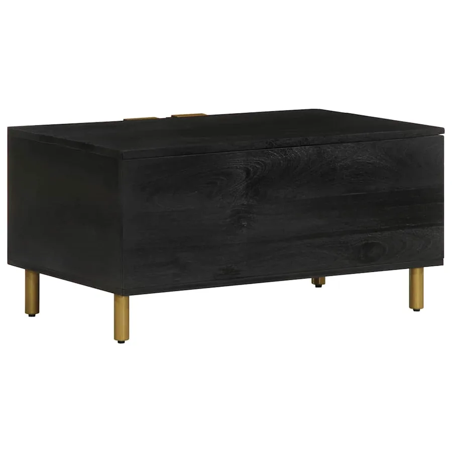 Table basse Noir 80x50x40 cm Bois d'ingénierie - 5