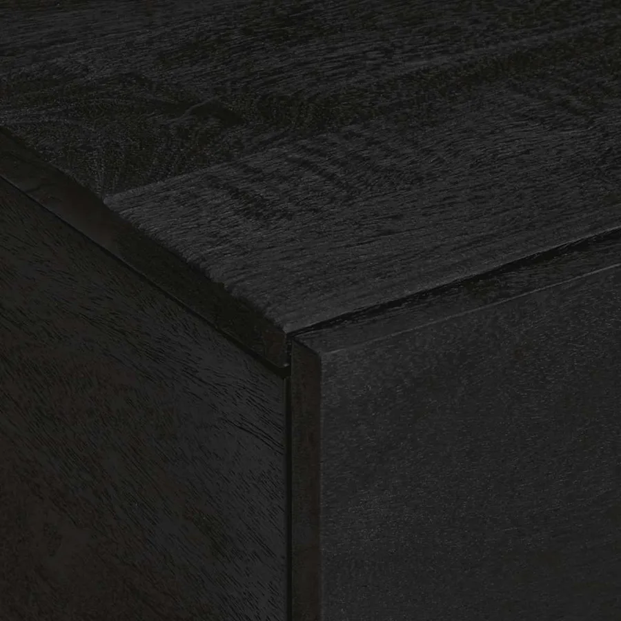 Table basse Noir 80x50x40 cm Bois d'ingénierie - 6