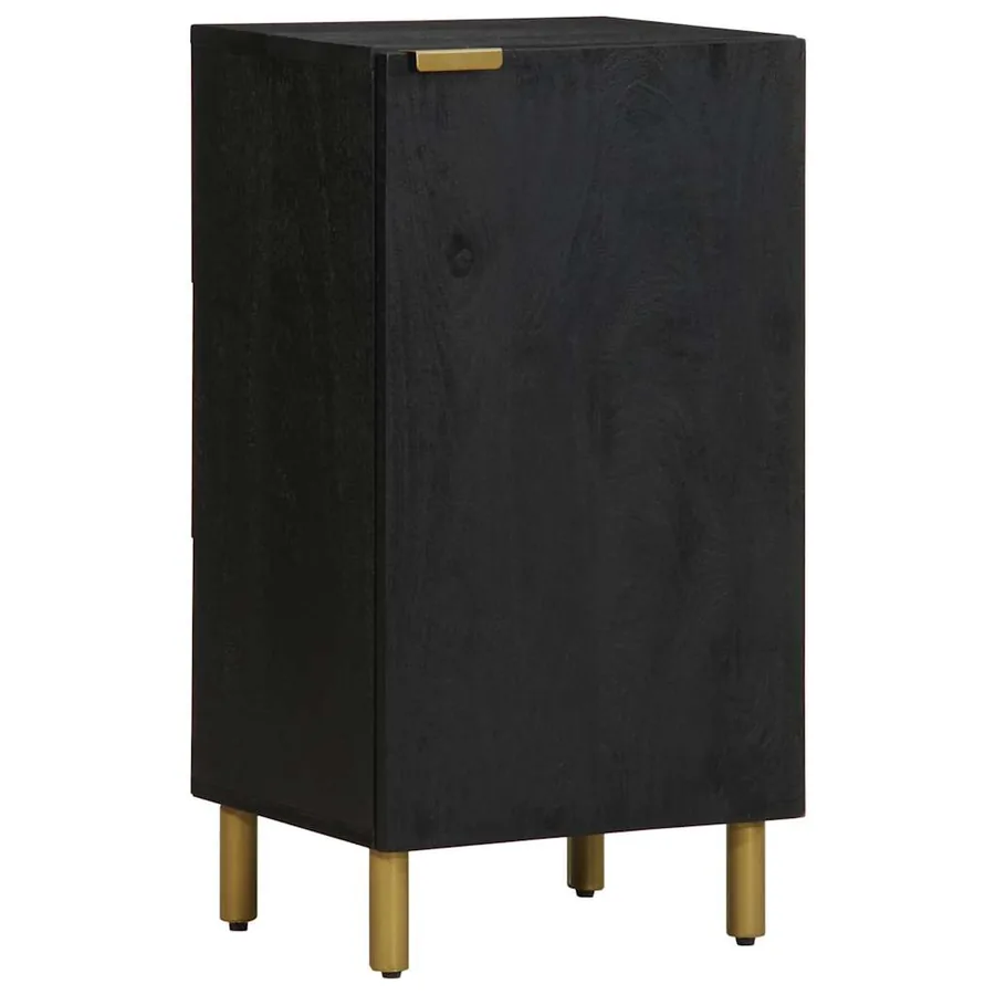 Buffet noir 40x33x75 cm bois d'ingénierie
