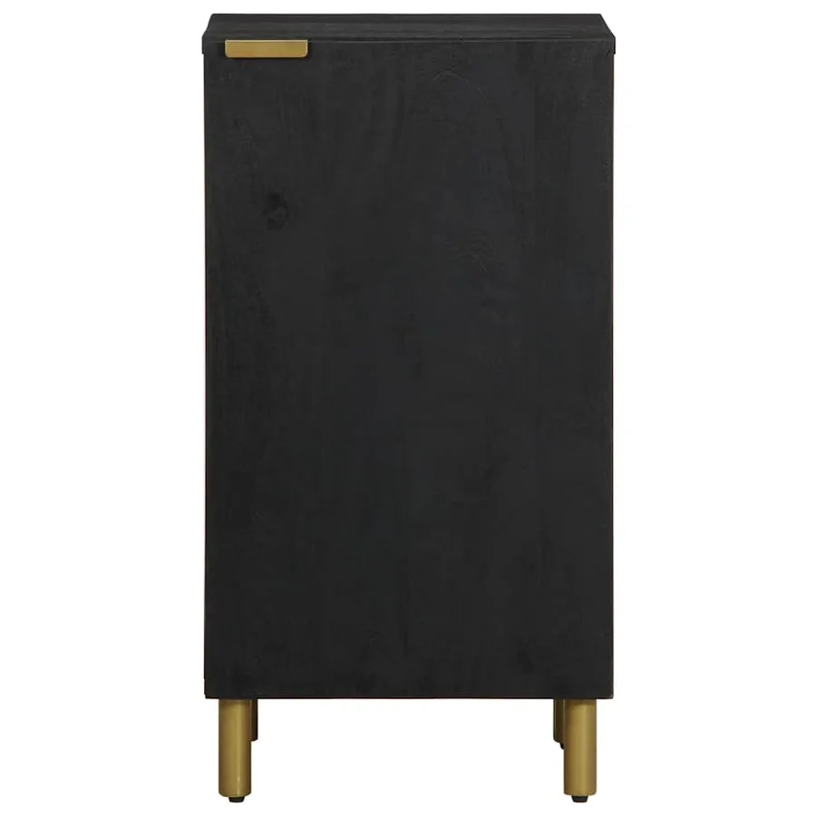 Buffet noir 40x33x75 cm bois d'ingénierie - 3
