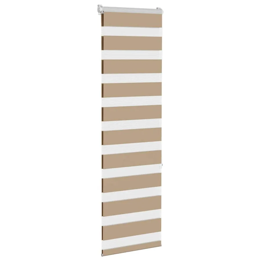 Store zèbre marron sable largeur du tissu 45,9 cm polyester - 3