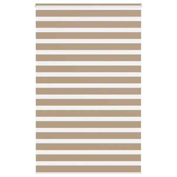 Store zèbre marron sable largeur du tissu 140,9 cm polyester