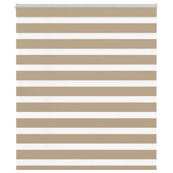 Store zèbre marron sable largeur du tissu 130,9 cm polyester