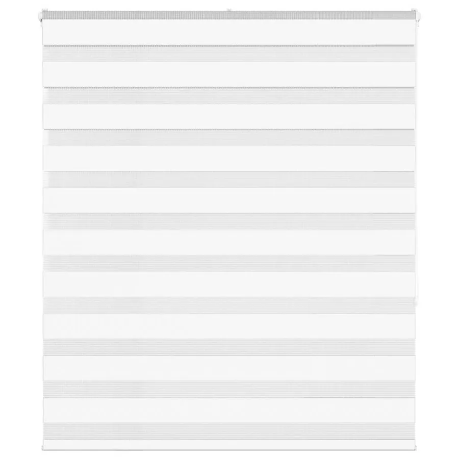 Store zèbre blanc 125x150 cm largeur du tissu 120,9cm polyester