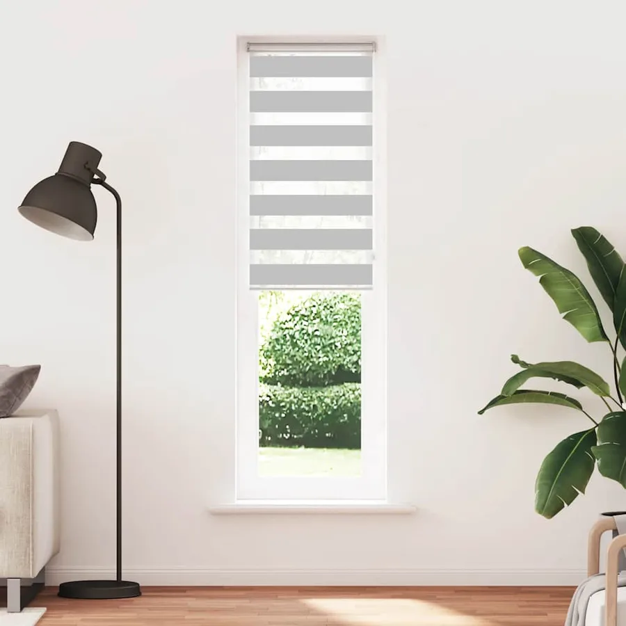 Store zèbre gris clair largeur du tissu 55,9 cm polyester - 2