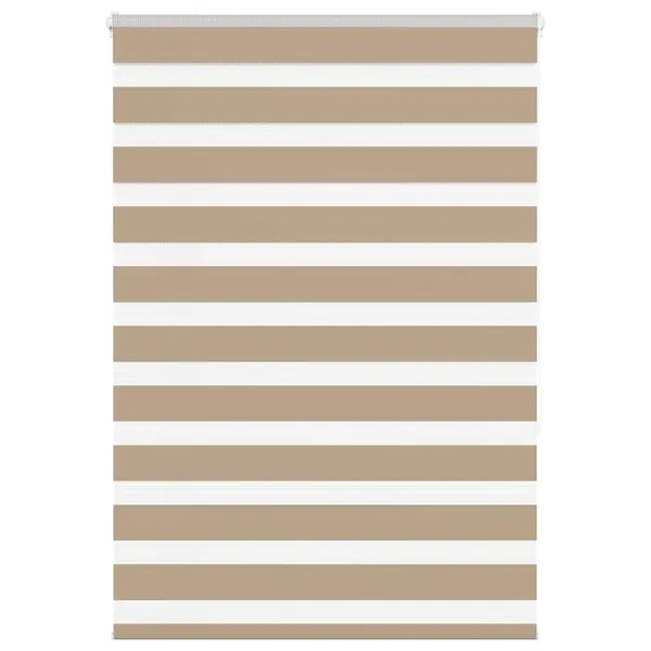 Store zèbre marron sable largeur du tissu 105,9 cm polyester