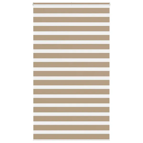 Store zèbre marron sable largeur du tissu 115,9 cm polyester
