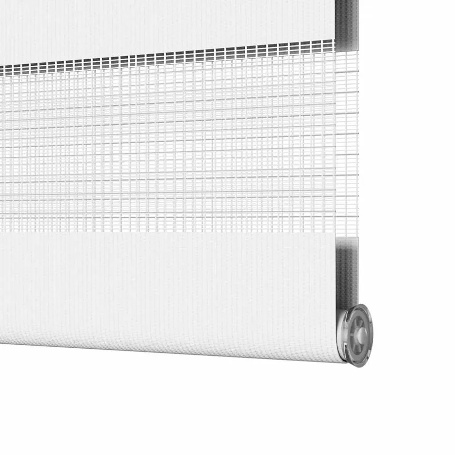 Store zèbre blanc 135x150 cm largeur du tissu 130,9cm polyester - 12