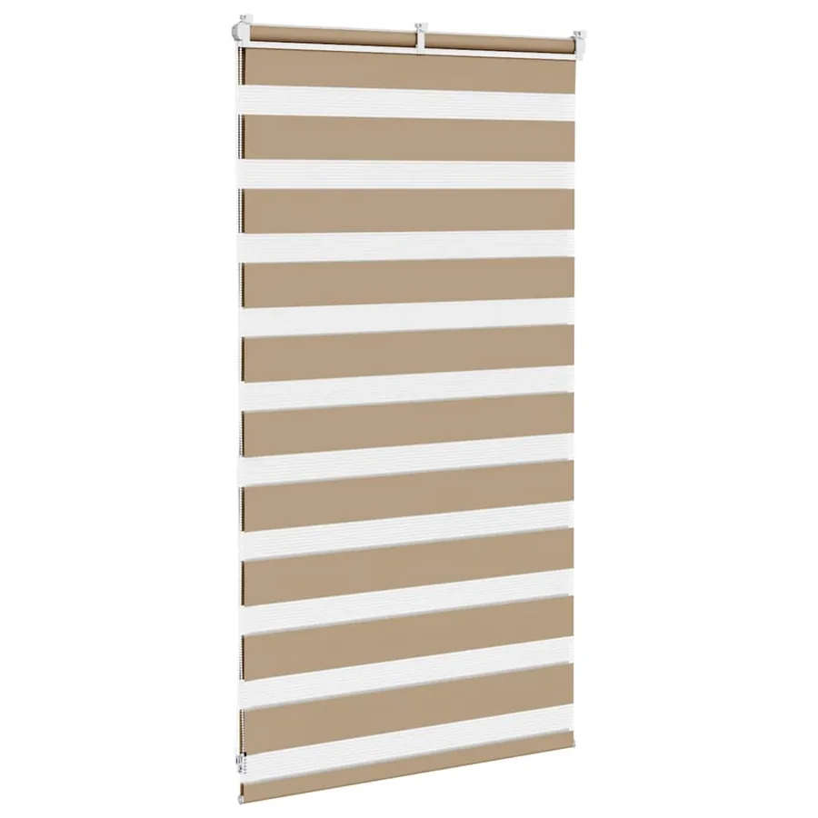 Store zèbre marron sable largeur du tissu 70,9 cm polyester - 5