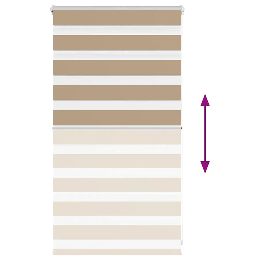 Store zèbre marron sable largeur du tissu 70,9 cm polyester - 6