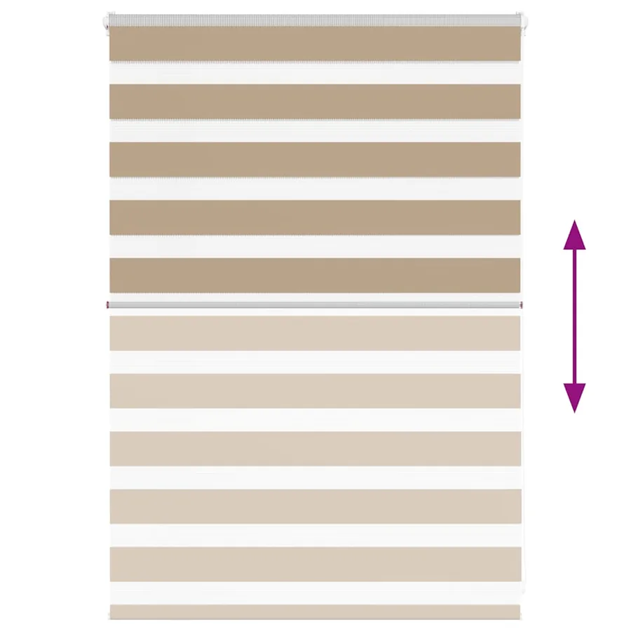 Store zèbre marron sable largeur du tissu 95,9 cm polyester - 5