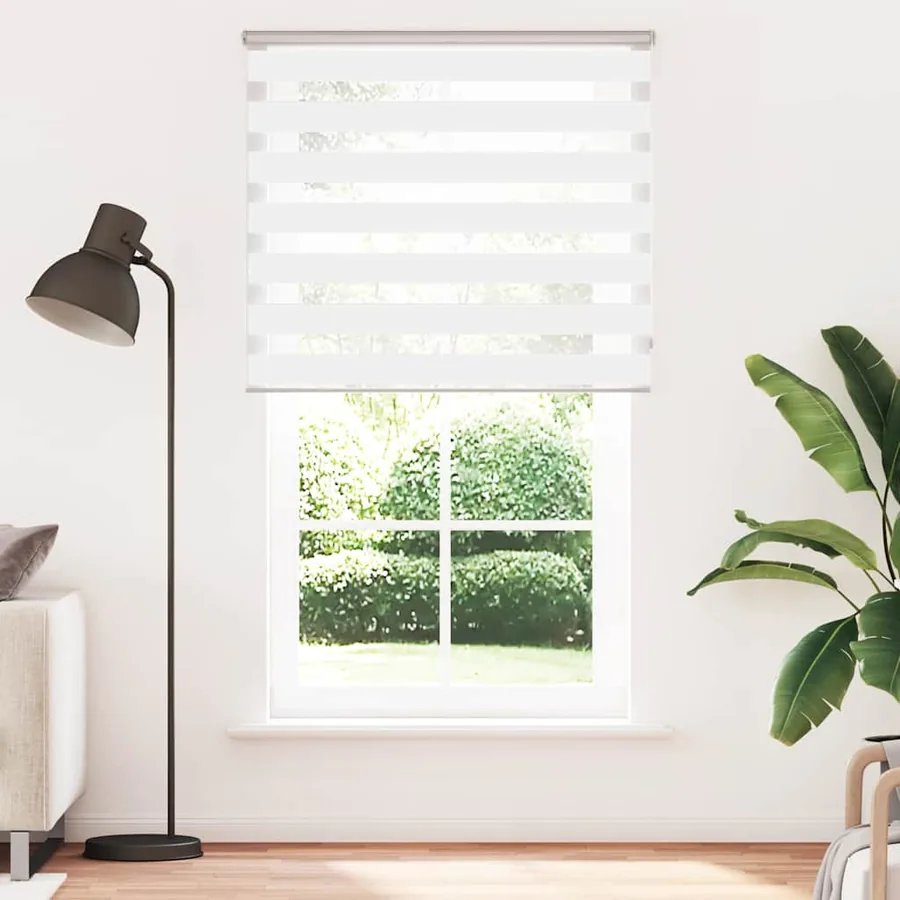 Store zèbre blanc 130x230 cm largeur du tissu 125,9cm polyester - 2