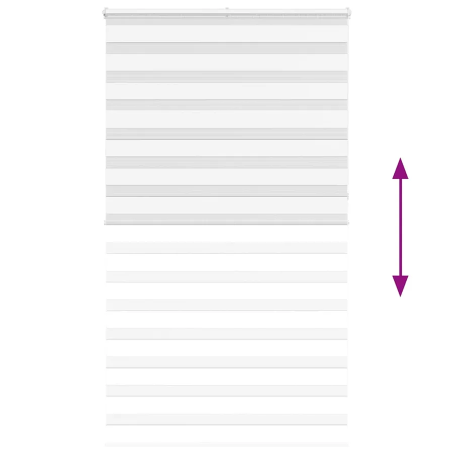 Store zèbre blanc 130x230 cm largeur du tissu 125,9cm polyester - 5