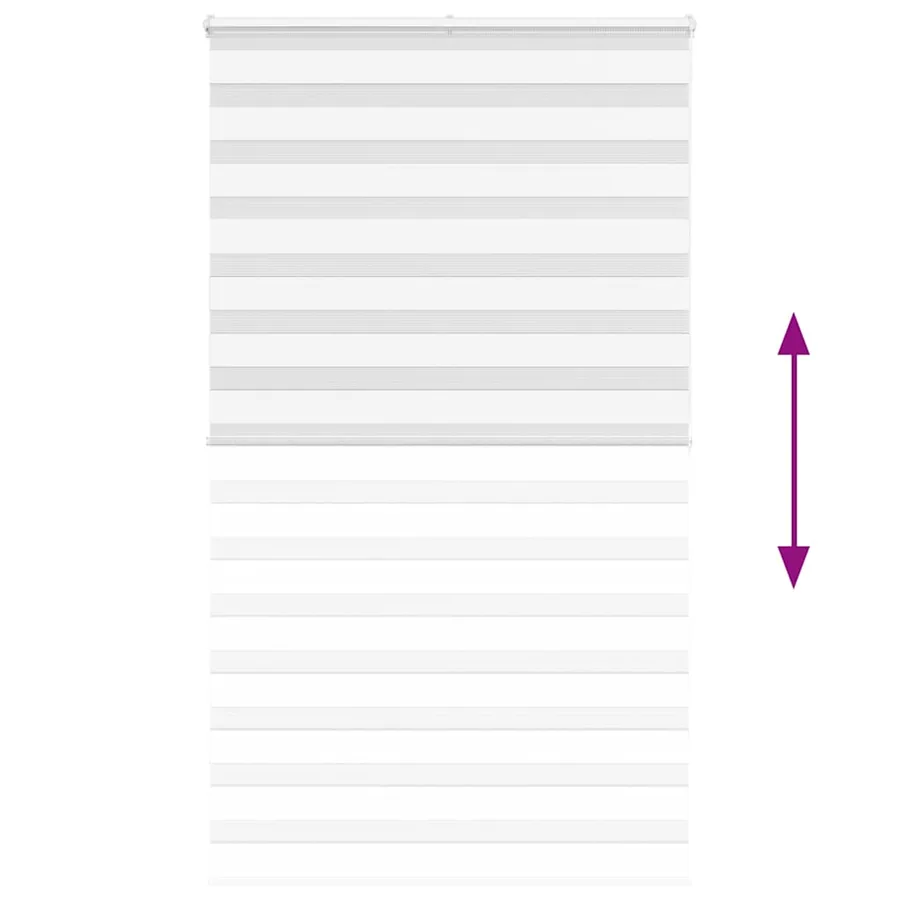 Store zèbre blanc 135x200 cm largeur du tissu 130,9cm polyester - 5
