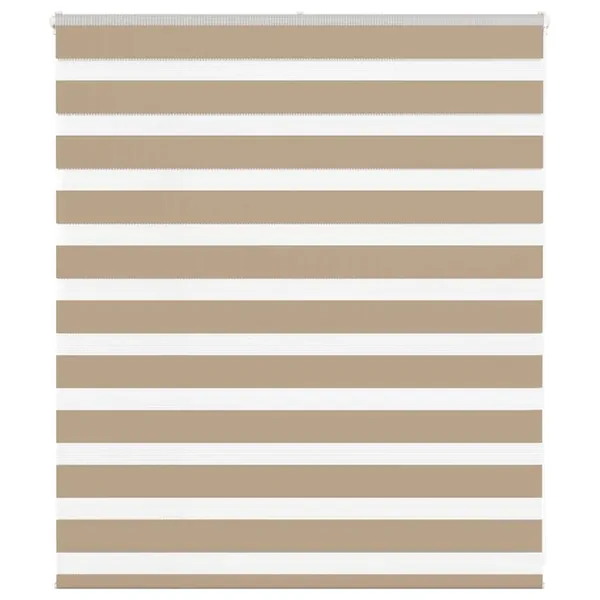 Store zèbre marron sable largeur du tissu 130,9 cm polyester