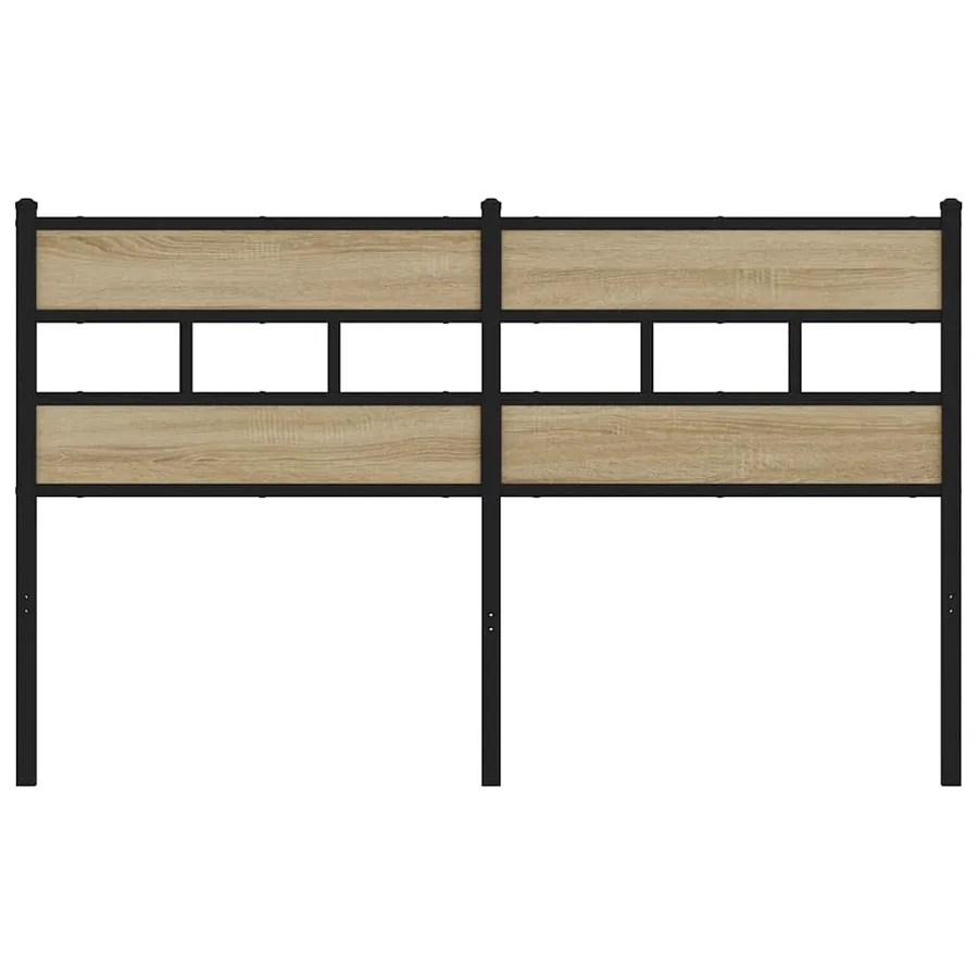 Tête de lit de remplacement chêne sonoma 150 cm fer et bois d’ingénierie - 3