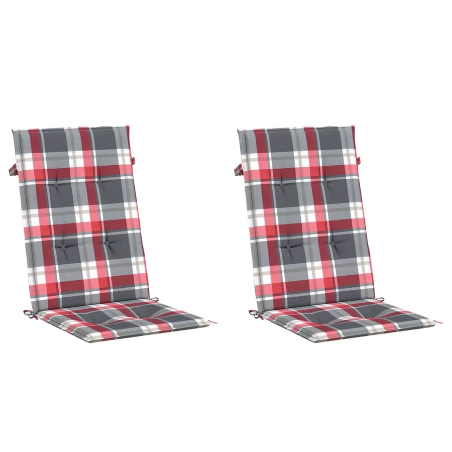 Coussins de chaise de jardin à dossier haut lot de 2 120x50x3cm - 3