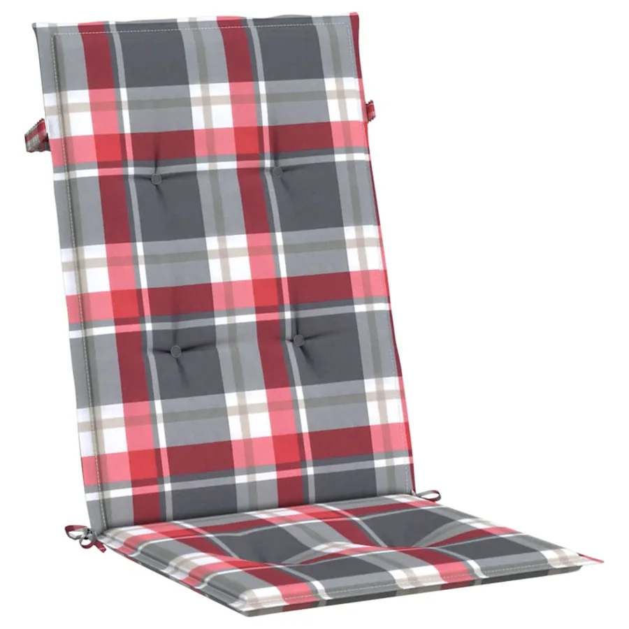 Coussins de chaise de jardin à dossier haut lot de 2 120x50x3cm - 5