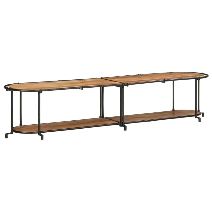 Meuble TV 200x42x40 cm bois d'acacia massif - 3