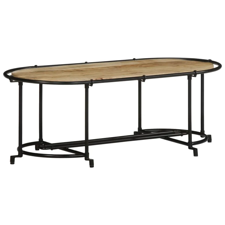Table basse 110x55x40 cm bois de manguier massif brut - 3