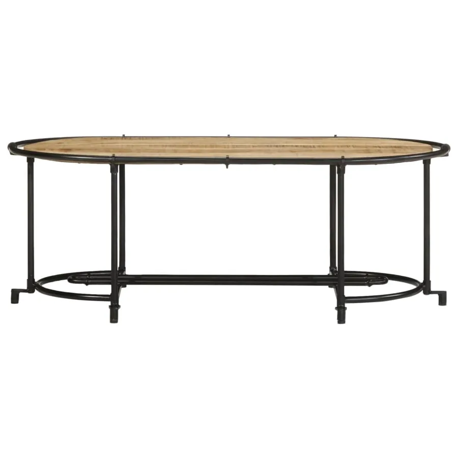 Table basse 110x55x40 cm bois de manguier massif brut - 4