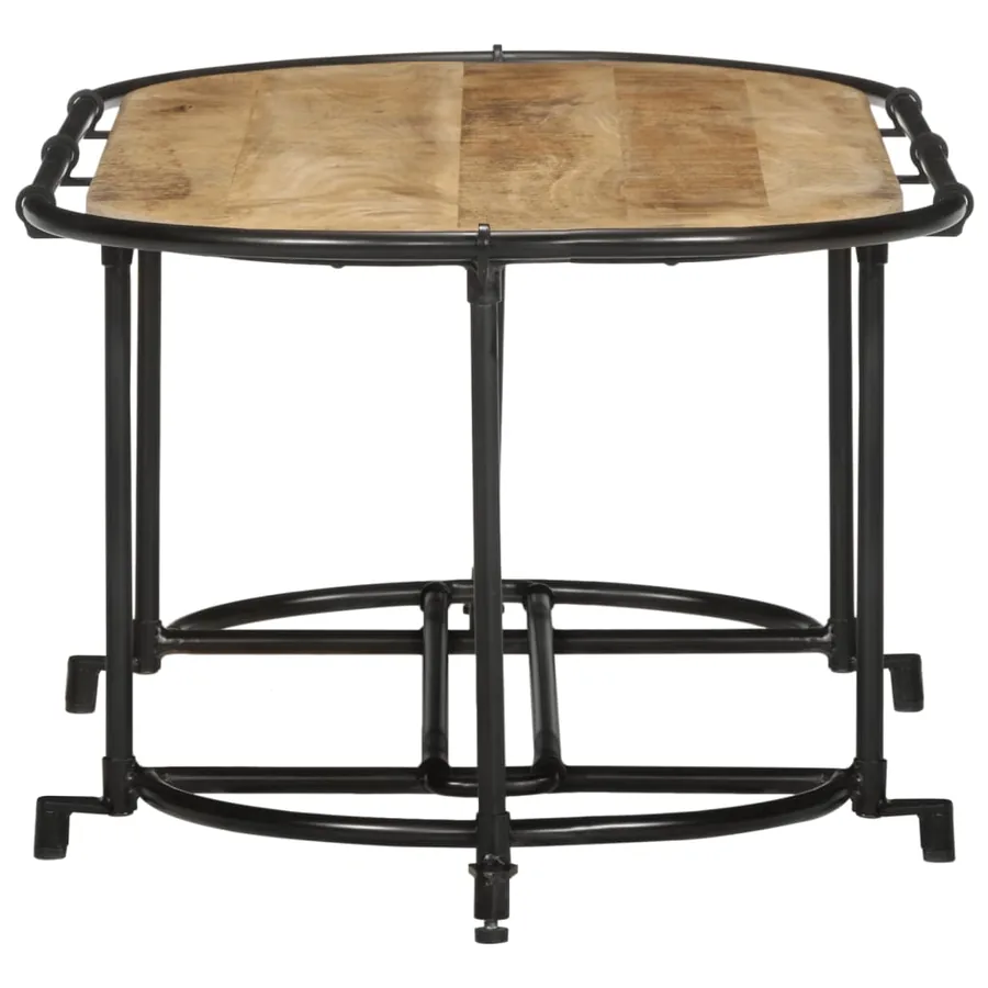 Table basse 110x55x40 cm bois de manguier massif brut - 5