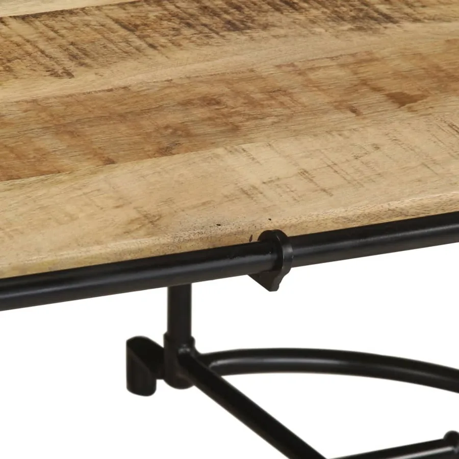 Table basse 110x55x40 cm bois de manguier massif brut - 7