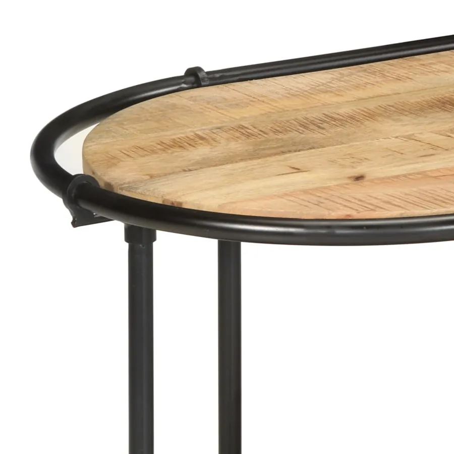 Meuble TV 100x42x40 cm bois massif de manguier brut - 6