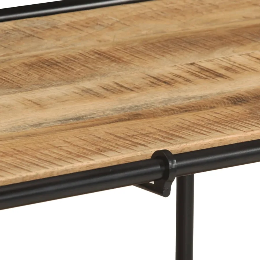 Meuble TV 100x42x40 cm bois massif de manguier brut - 7