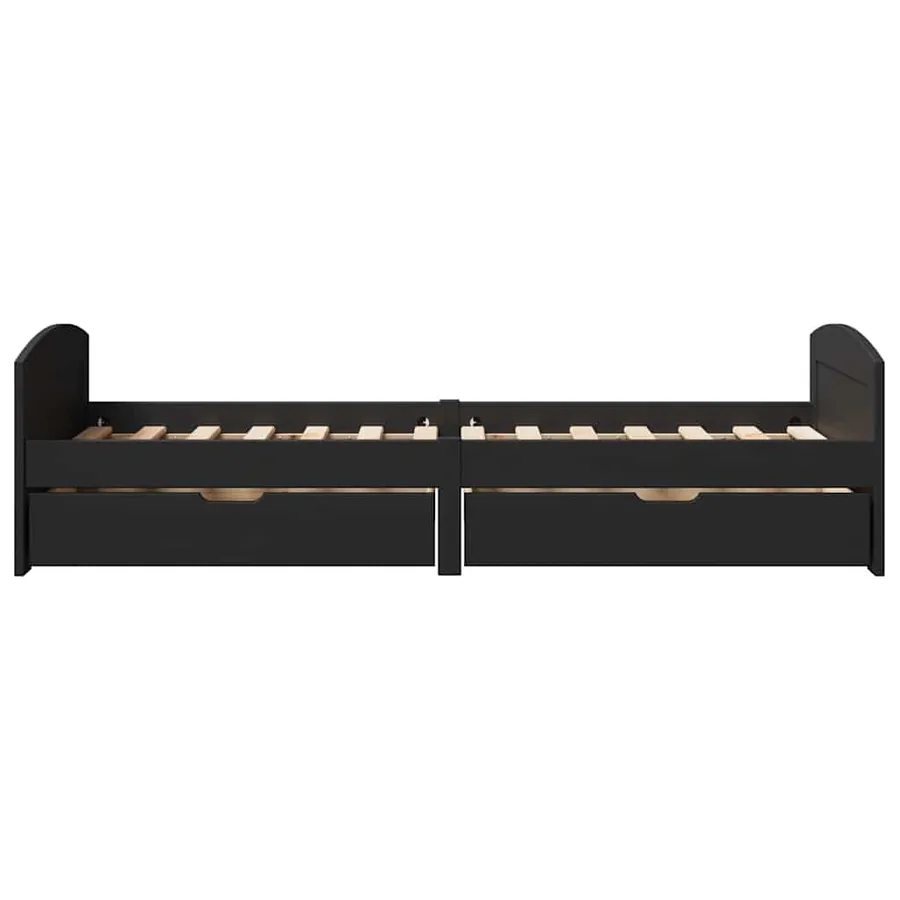 Lit de jour avec 2 tiroirs sans matelas IRUN noir 90x200 cm - 5