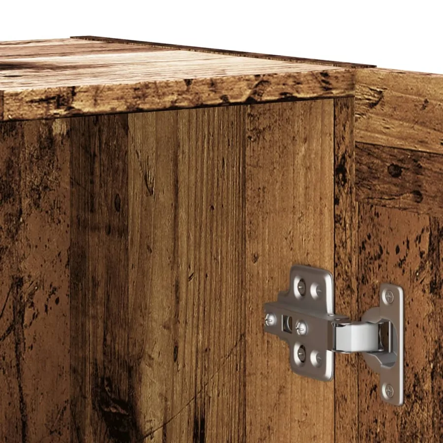 Buffet vieux bois 120x30,5x70 cm bois d'ingénierie - 7
