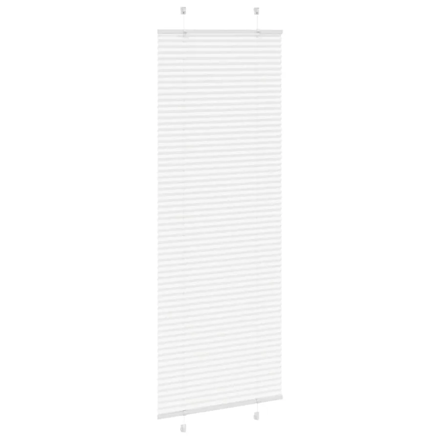 Store plissé blanc 75x200 cm largeur du tissu 74,4 cm polyester - 3