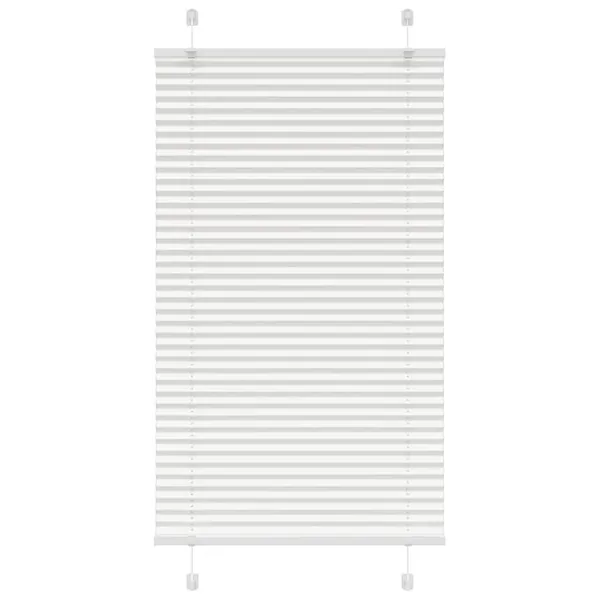 Store plissé blanc 75x150 cm largeur du tissu 74,4 cm polyester