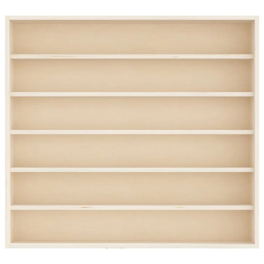Vitrine de collection en bois avec 6 étagères 60x8,5x55 cm - 4
