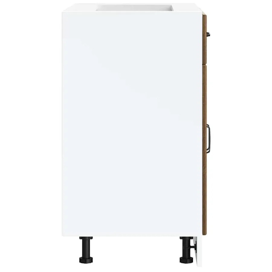 Armoire murale de cuisine Porto blanc brillant bois ingénierie - 7