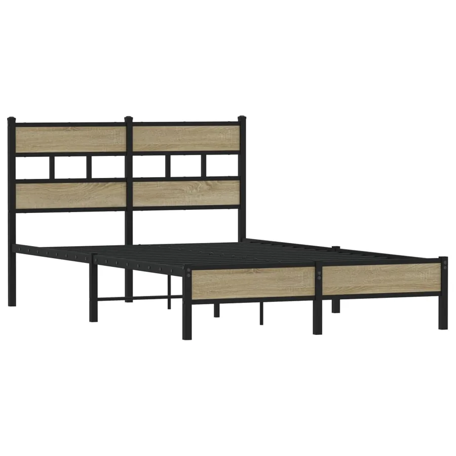 Cadre de lit sans matelas chêne sonoma 120x190 cm - 3