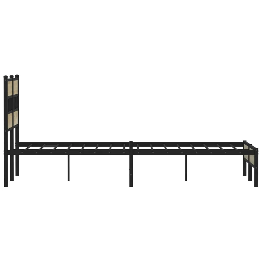 Cadre de lit sans matelas chêne sonoma 120x190 cm - 5