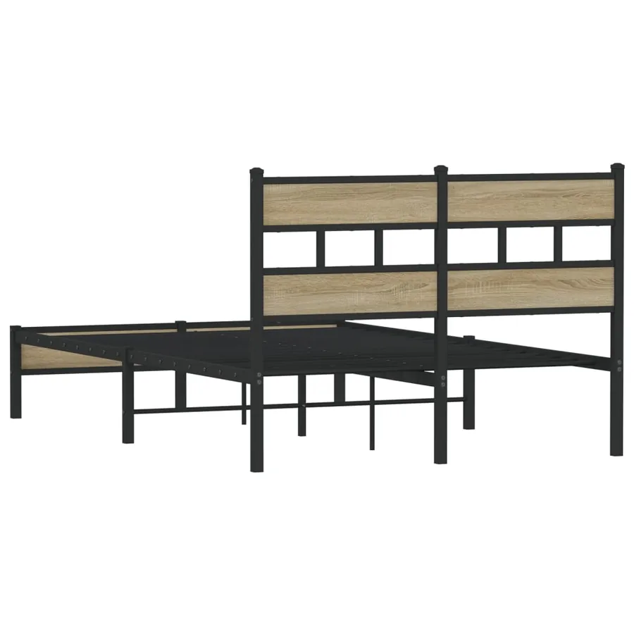 Cadre de lit sans matelas chêne sonoma 120x190 cm - 6