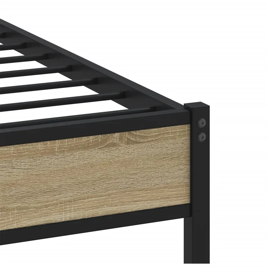 Cadre de lit sans matelas chêne sonoma 120x190 cm - 7